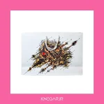 ساک دستی طلایه عشق 💝🎁 گلاسه 250 گرم، سلفون مات، سایز 27*10*38  (بسته 10 عددی)💸 - تصویر 2