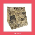 پاکت بیرون‌بر پیتزا خانواده بلند کرافت - چاپی (پک 100 عددی) 39x34x35 - تصویر 2