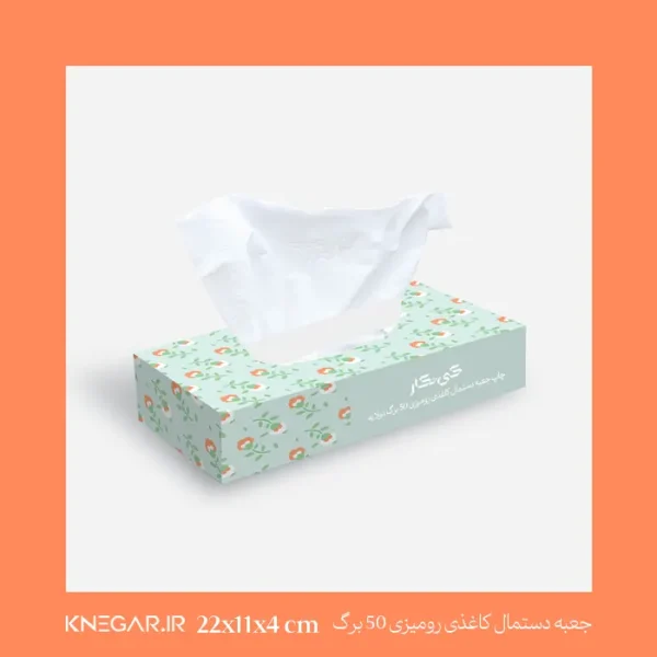 خرید جعبه دستمال کاغذی رومیزی 50 برگ دولایه سبک و کم‌جا برای استفاده روزمره و سفر